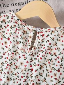 Emery Rose Kids Emery Rose Kids 女童连衣裙，碎花圆领泡泡袖修身休闲A字裙，秋冬新款，适合女童、母女和姐妹穿着。返校季 - 彩色 - 查看 9