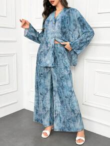 Modelyn Women Two Pieces Outfits For Daily Wear - Blue - View 4