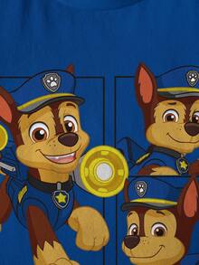 SHEIN | PAW Patrol 男童卡通印花圆领休闲短袖T恤 - 白色 - 查看 4