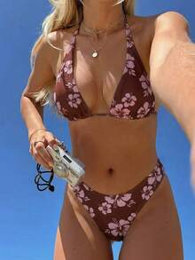 Swim Mod Bikini Motif Bunga, Ideal untuk Liburan/Pantai di Musim Panas - MultiWarna - View 5