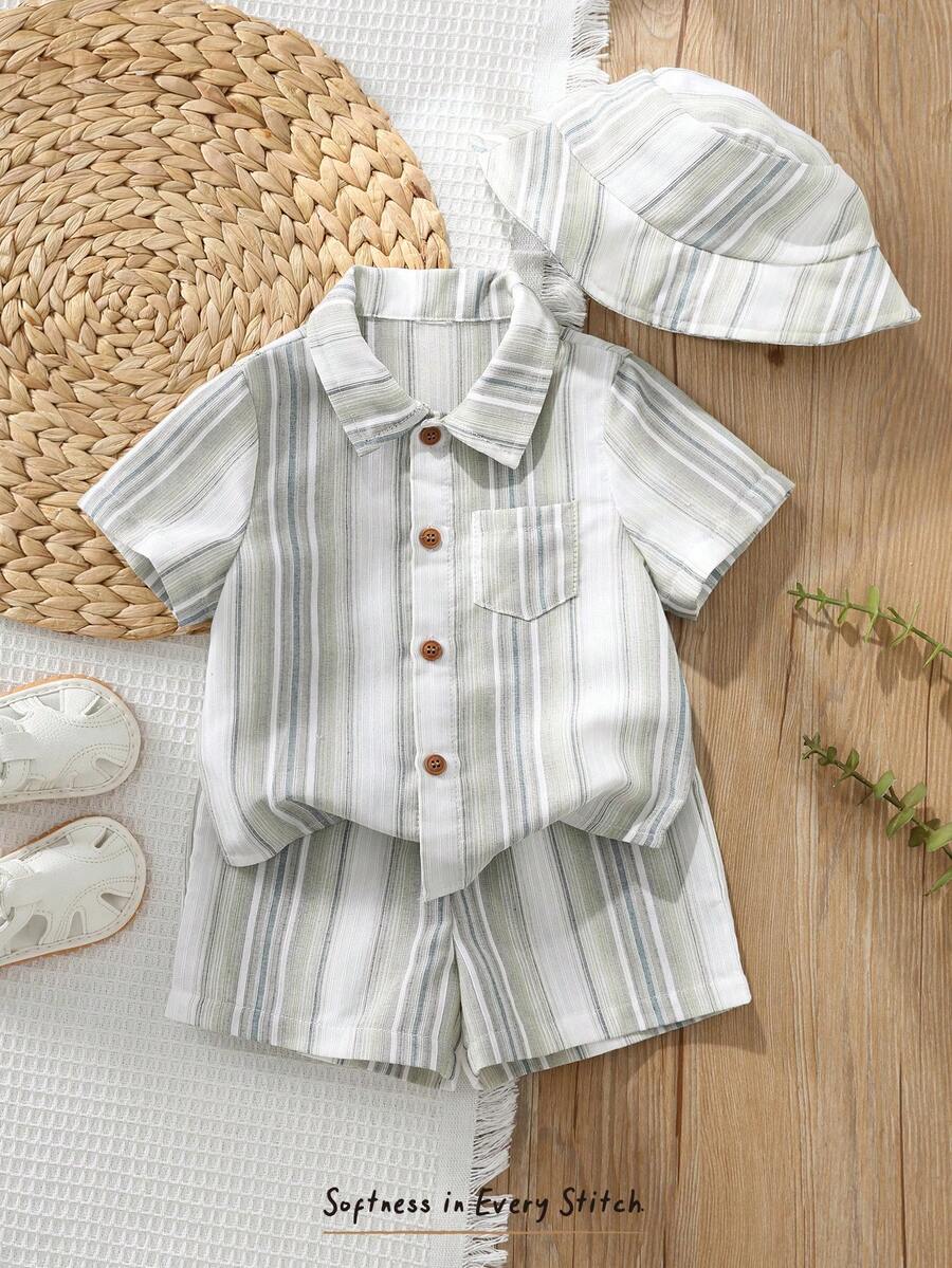 Cozy Pixies Bộ đồ polo cho bé trai - màu xanh lá - Xem 1