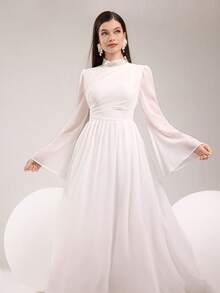 Modelyn Váy thời trang đơn giản cho nữ mặc hàng ngày - trắng - Xem 5
