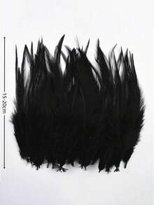 50Pcs/Lot Black Pheasant Feathers Diy Jewelry Decoration Feather For Needlework And Handicrafts Accessories Dreamcatcher Decor Plumes - Black - View 4