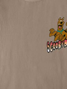 SCOOBY-DOO X SHEIN 男童夏季休闲字母和狗狗印花圆领短袖T恤 - 白色 - 查看 5