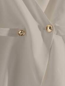 Franclia 女士优雅通勤腰带、吊带背心、上衣 - 杏色 - 查看 4