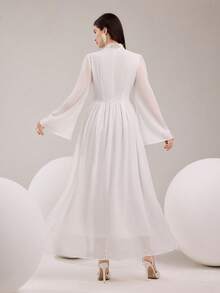 Modelyn Váy thời trang đơn giản cho nữ mặc hàng ngày - trắng - Xem 3