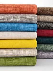 1 tấm vải giả lanh trơn, vải dùng làm khăn trải bàn, đệm, gối, vỏ bọc ghế sofa, vải tự may. - A - Xem 1