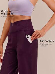 GLOWMODE 29" Pantalones rectos de bolsillo tipo cruce FeatherFit™, casuales de verano - cola de cereza - Ver 3