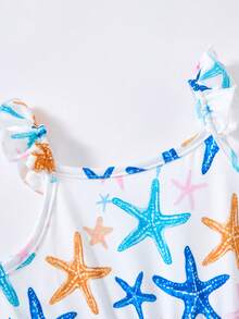 Travachic KIDS Bộ áo liền quần hai dây co giãn, chất liệu dệt kim, in hình hoạt hình dễ thương cho bé gái, thích hợp cho mùa hè. - Nhiều màu - Xem 7