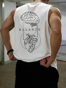 Manfinity Dauomo Men's Sleeveless Casual Printed Loose Tank Top, Suitable For Summer Daily Wear - Multicolor - View 1