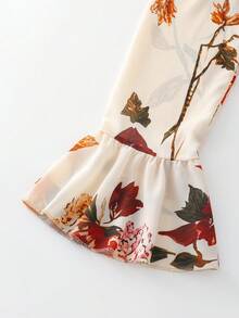 GlowEve Áo choàng nữ họa tiết hoa, kiểu dáng thường ngày, có bèo nhún, thích hợp cho kỳ nghỉ. - Nhiều màu - Xem 7