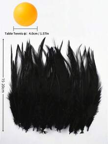 50Pcs/Lot Black Pheasant Feathers Diy Jewelry Decoration Feather For Needlework And Handicrafts Accessories Dreamcatcher Decor Plumes - Black - View 3
