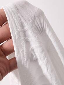 Livesso 2pcs/Set Women Lotus Leaf Texture Cropped Camisole And Shorts Pajama Set, Summer - White - View 7