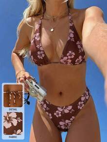 Swim Mod Bikini Motif Bunga, Ideal untuk Liburan/Pantai di Musim Panas - MultiWarna - View 1
