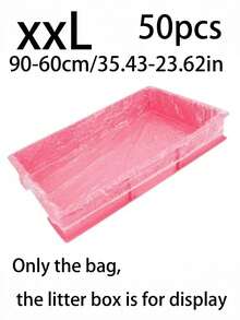 50PCS PE Disposable Elastic Film Covers For Small Pet Cage Bottom Trays, Suitable For Small Pets And Birds, All-Season Use (Tray Not Included) - Clear - View 4
