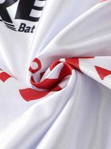 ROMWE MEN Prep 男士条纹短袖休闲通勤 Polo 衫 - 白色 - 查看 6