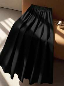 GlowEve CURVE Váy phối màu thời trang thường ngày dành cho nữ cỡ lớn, thích hợp đi làm. - Đen và trắng - Xem 2