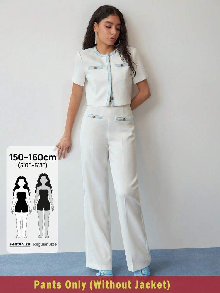 WOMEN'S WHITE SUIT PANTS, ELEGANT FOR DAILY WEAR AND DATES, SPRING/SUMMER