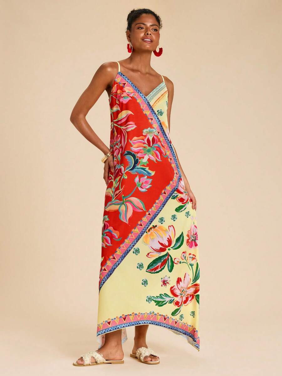 Travachic 女士碎花吊带连衣裙 - 彩色 - 查看 1
