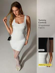 Nuvra Đầm ngắn màu trắng thanh lịch với dây đeo kiểu băng quấn, thích hợp cho tiệc tùng. - trắng - Xem 9