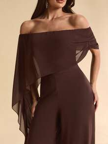SHEIN BAE Women's Brown Shawl Jumpsuit - Brown - View 5