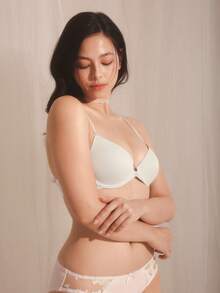DelicateAllure Front Closure, Supportive, Easy On/Off, Comfortable & Fashionable Basic Women's Bra - Baby Blue - View 3