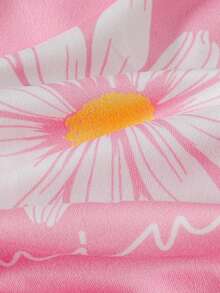 Cozy Pixies 1 Bộ ngẫu nhiên gồm 3 bộ quần áo mùa hè dễ thương cho bé gái, bao gồm áo quây dệt kim họa tiết hoa nhí và quần ống loe. - Hồng - Xem 8