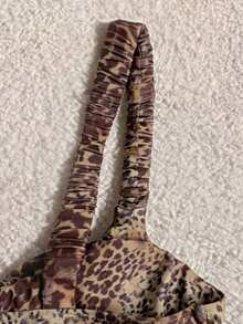 Elavelle Women's Random Print Ruched Bikini Top, Spring/Summer - Multicolor - View 5