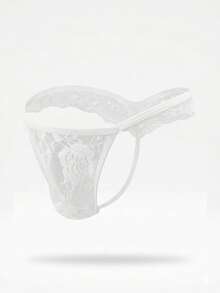 DrisQ Quần lót nam cạp thấp màu đen ren quyến rũ, thời trang. - trắng - Xem 5