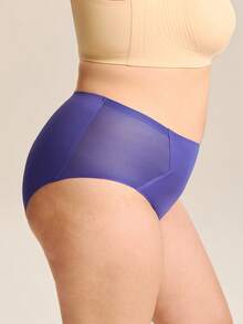 LUVLETTE Plus 3-Pack Seamless No-Show Seamless Comfortable Breathable High-Waist Women Underwear Air Briefs - Multicolor - View 14