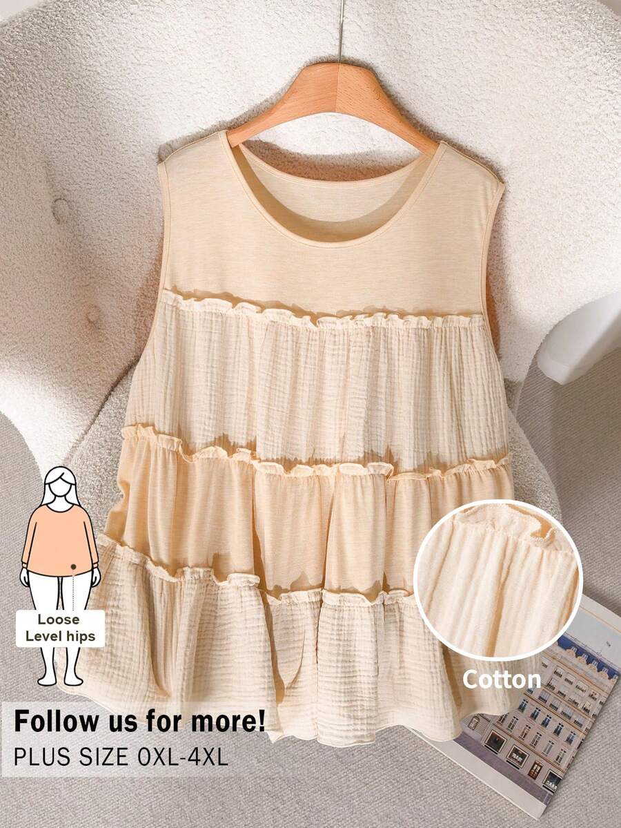 CosyJoli Áo hai dây và áo tank top cỡ lớn, quần áo nữ thường ngày, áo kiểu không tay mùa hè, áo thun nữ phối họa tiết, áo thun hình bánh kem, trang phục mùa hè dễ thương.
