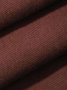 DAZY 女士宽松休闲直筒棕色牛仔裤，适合春夏穿着 - 棕色 - 查看 9