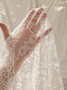 Wildy Váy ngắn mùa hè cơ bản dành cho nữ, phong cách BOHO, kiểu miền Tây, thích hợp cho lễ hội nhạc đồng quê, phối ren và các mảng màu, thích hợp đi làm. - trắng - Xem 9