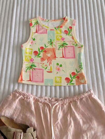 Glimmora 热销休闲度假舒适图案女式背心