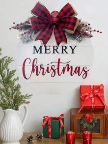 Guirlanda de Natal artificial trançada (1 unidade) para porta de entrada, decoração externa de casa e corredor, suprimentos para festas, cores e estilos aleatórios, guirlanda de Natal durável e resistente às intempéries para varanda, parede e janela. Decoração para a época natalina. - Multicolor - Ver 2