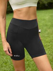 SHEIN In My Nature Women's 4D Padded MTB Cycling Shorts - Pocketed, With Seat Padding - Black - View 5