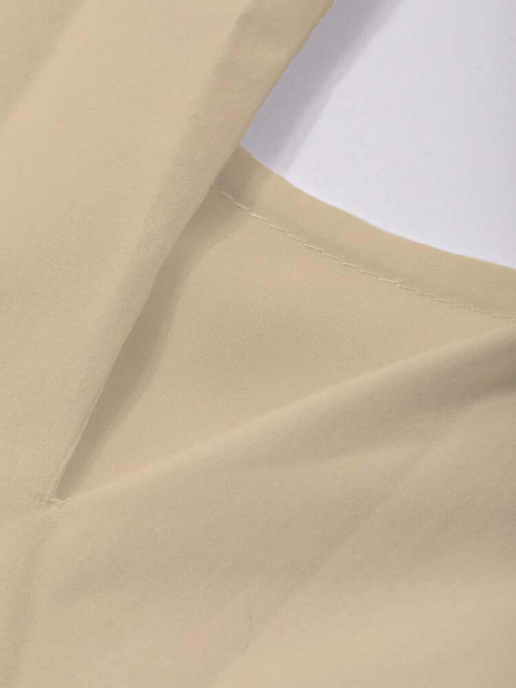 Women's Solid Color Round Neck Sleeveless Loose Ruffled Hem Long Dress With Pockets Sun Dresses For Women