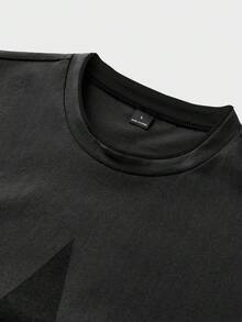 SWAVVY Men's Printed Long Sleeve T-Shirt - Black - View 3