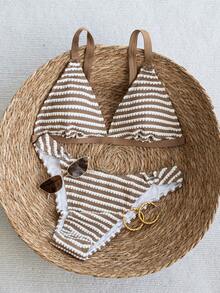 Swim Chiccia 2026 Spring/Summer New Sexy Bikini Set, Halter Neck Striped Swimwear, Two Pieces Swimwear - Multicolor - View 5