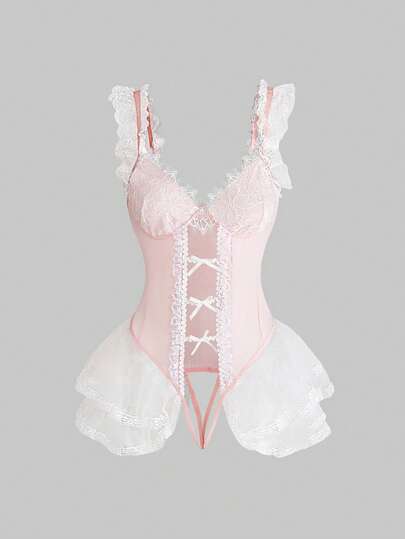 ROMWE Kawaii Mono sexy con abertura en la entrepierna, lindo y dulce