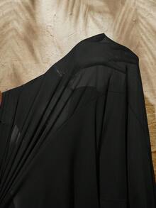 Radiana 大码垂褶单肩长款礼服晚宴正式及地女神裙特殊场合婚礼宾客希腊风 - 黑色 - 查看 5