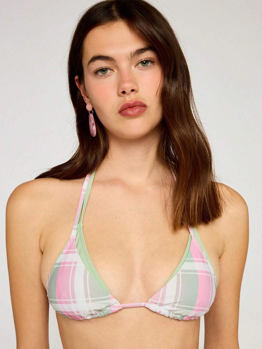 COUREZ Áo bikini hai lớp cổ yếm tam giác / Trang phục mùa hè Y2K cho nữ, Trang phục mùa xuân cho nữ, Quần áo mùa hè, Trang phục đi nghỉ mát, Trang phục đi biển cho nữ, Bộ đồ đi biển, Áo tắm cho nữ, Bộ bikini cho nữ, Bộ bikini - Nhiều màu - Xem 1