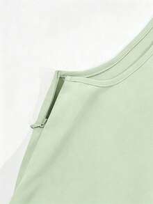 Franclia 大码女装新款优雅时尚束腰V领无袖A字红色连衣裙，商务休闲通勤，金属装饰腰带，适合休闲、派对、下午茶聚会等场合。 - 薄荷綠 - 查看 4