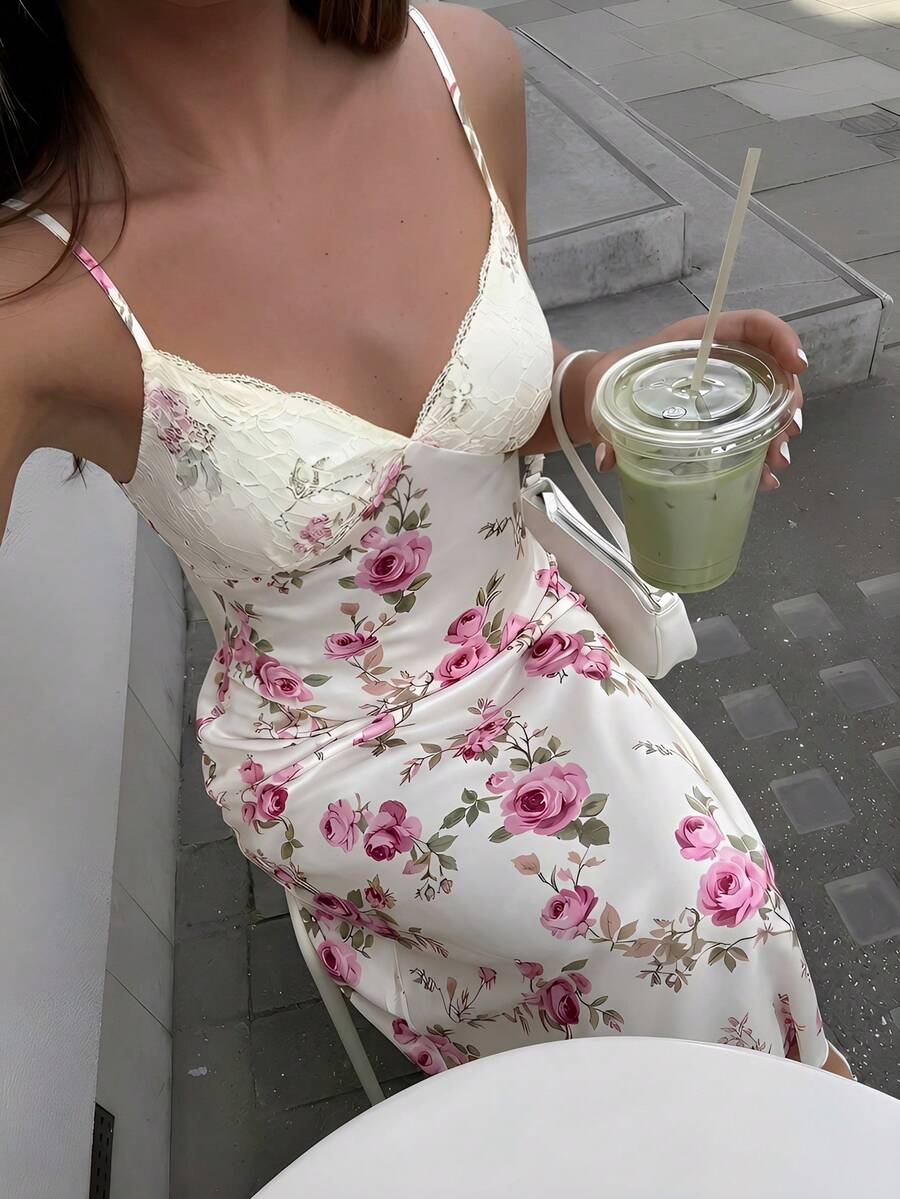 Firerie Vestido elegante y romántico para mujer para citas, fiestas de San Valentín, bodas y eventos festivos - Multicolor - Ver 1