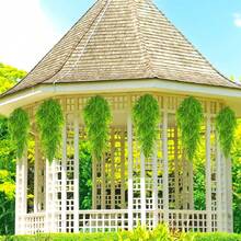 2pcs/4pcs Hyper-Realistic Artificial Hanging Plants Set - Faux Ferns And Ivy Greenery - UV-Resistant, Low-Maintenance Plastic Decor For Patio, Porch And Indoor Spaces - Green - View 8