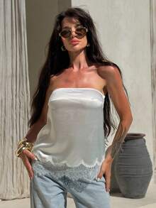 Livesso 女士背心和吊带衫 - 白色 - 查看 1