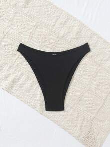 Swim Vcay 3件套女士黑白豹纹泳衣套装，纹理面料拼接，性感时尚简约休闲百搭3件套泳装 - 彩色 - 查看 8