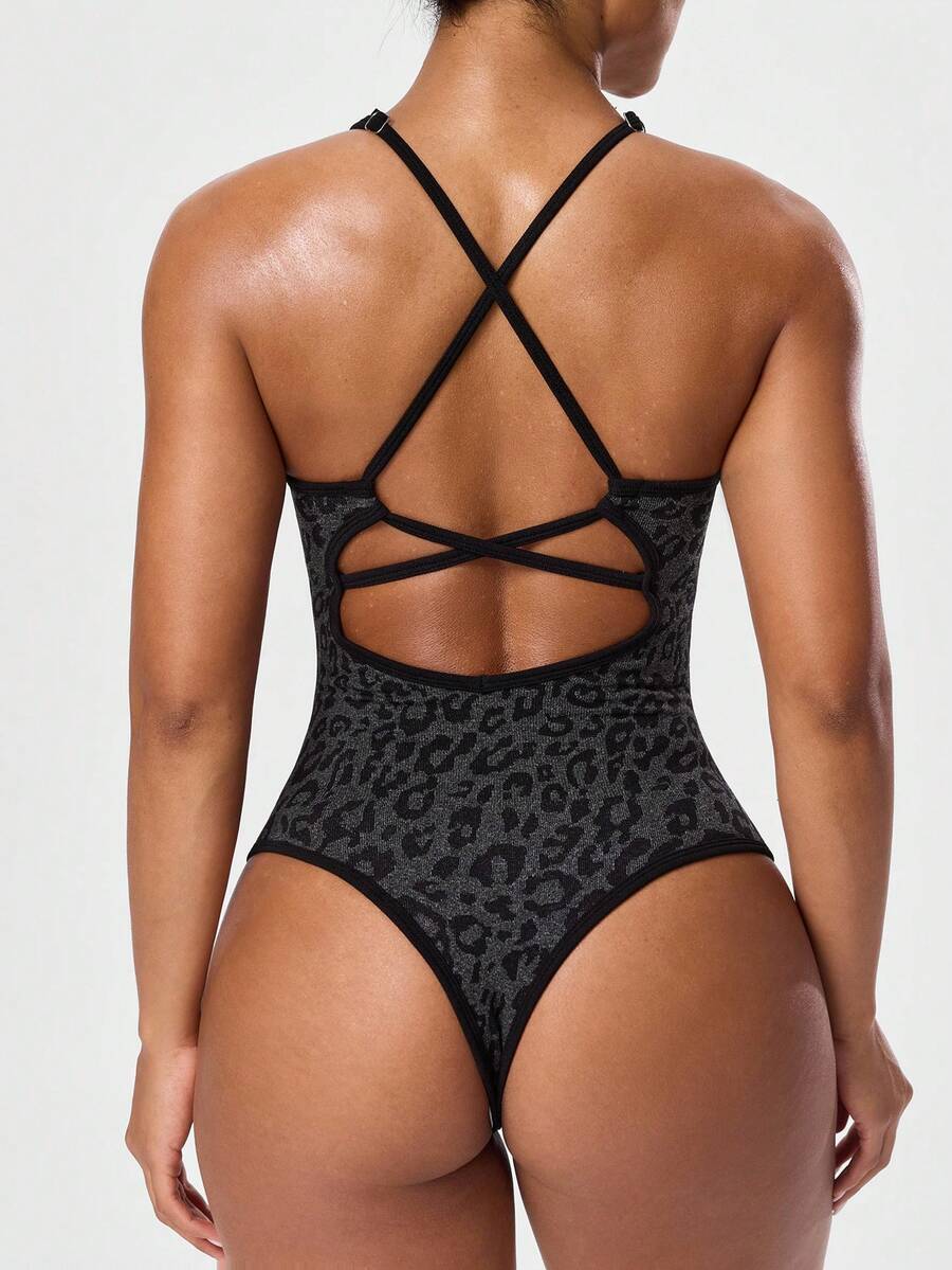 Seamluxe SHEIN Sport Sport-bodyar för kvinnor - Svart - Visa 1