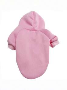 1PC Medium Large Puppy Plush Cozy Warm Outfit, Suitable For Labrador Rottweiler Beagle - Pink - View 1