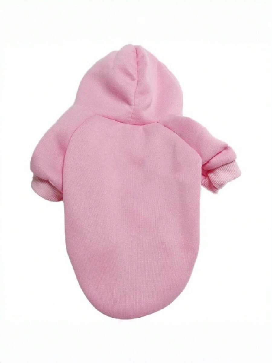 1PC Medium Large Puppy Plush Cozy Warm Outfit, Suitable For Labrador Rottweiler Beagle - Pink - View 1